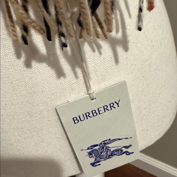 Burberry 🎉host pickx2🎉NWT Authentic Signature Check Cashmere Scarf - Picture 9 of 10